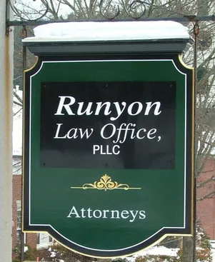 Runyon Law Office sign in Peterborough