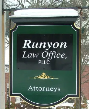 Runyon Law Office sign in Peterborough